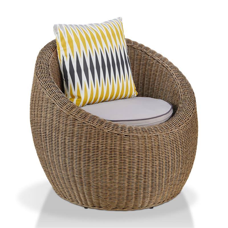 Natural Brown Aluminum Outdoor Chair W972