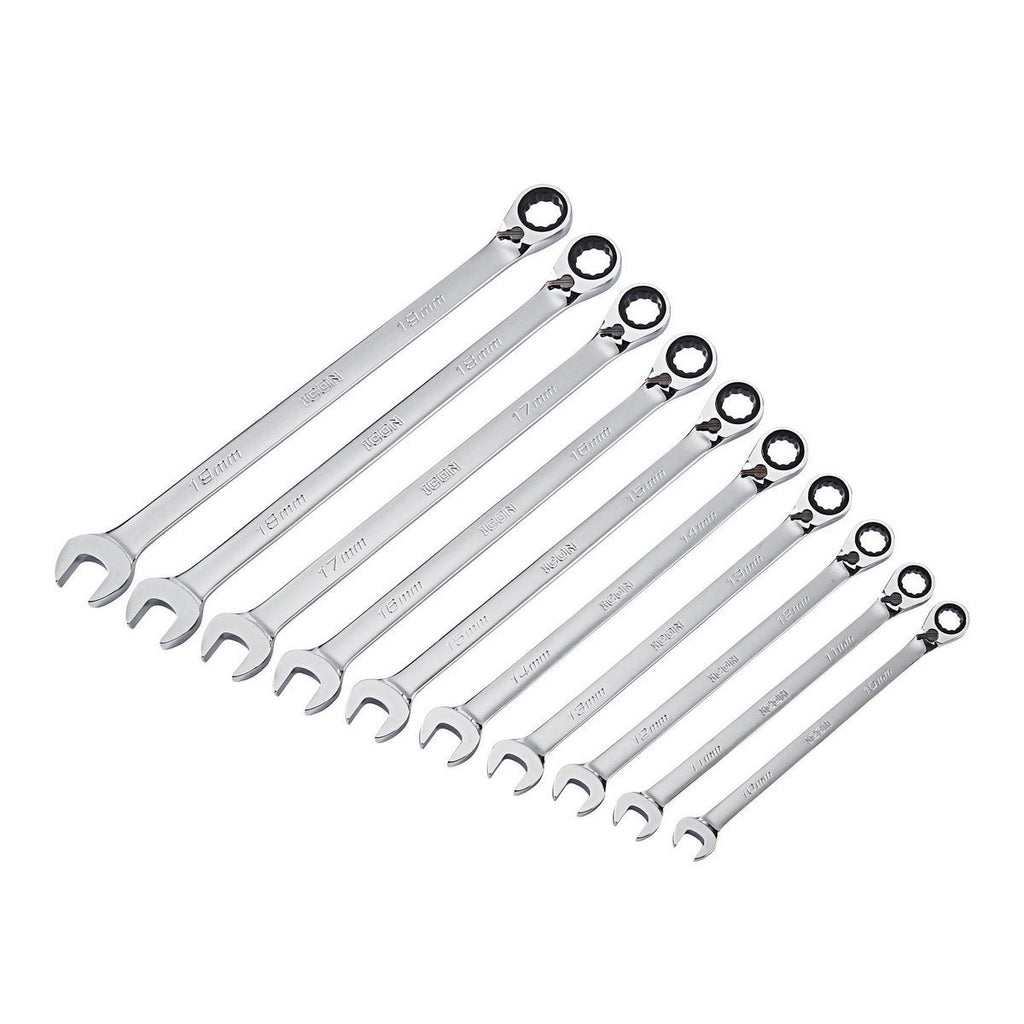 Metric Ratcheting Combination Wrench Set, 10-Piece N85232