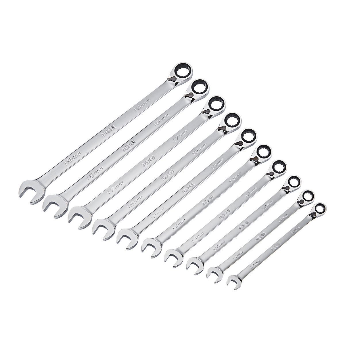 Metric Ratcheting Combination Wrench Set, 10-Piece N85232