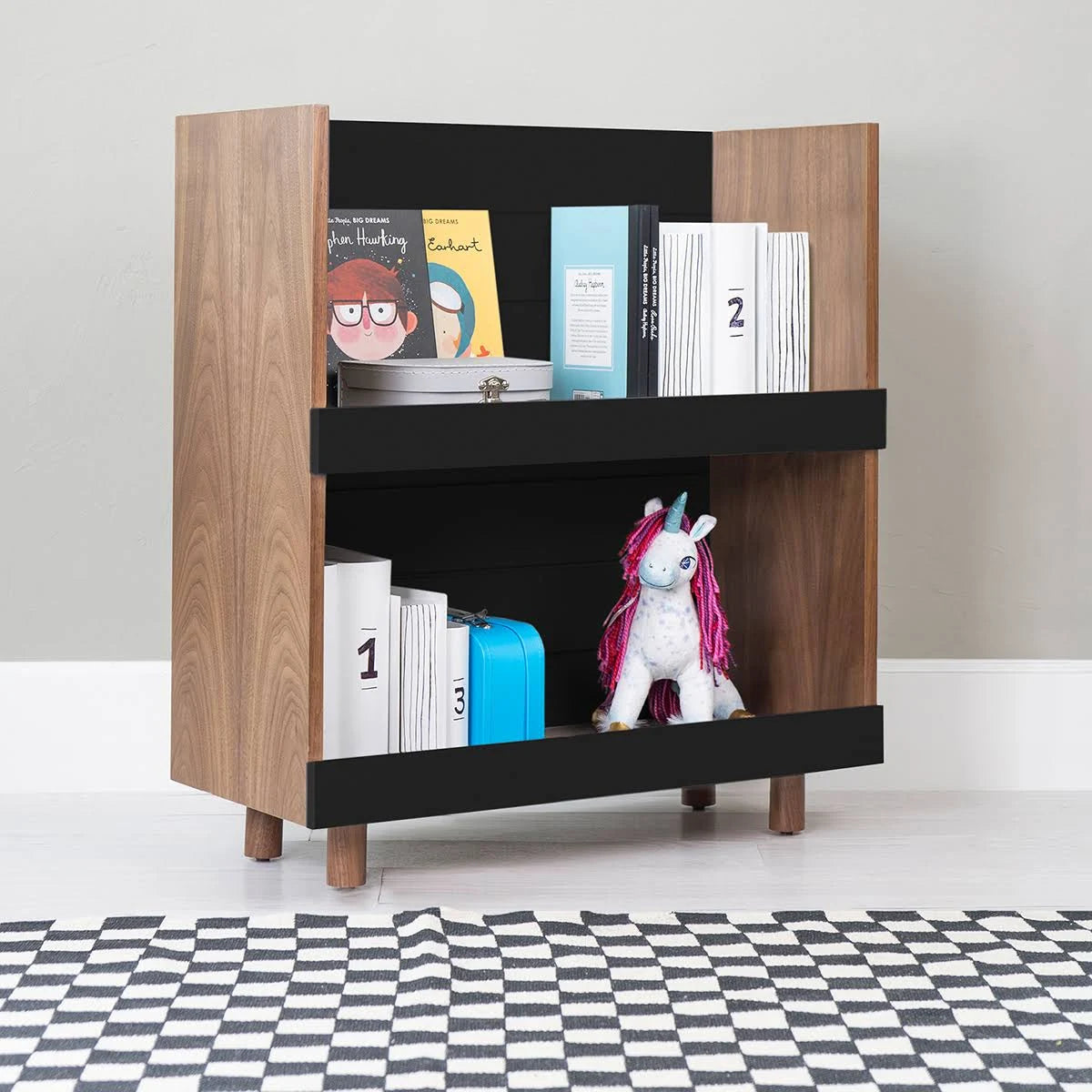 Kids Bookcase Walnut Pink A350564