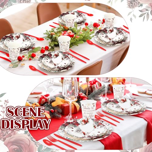 410 Pcs Terracotta Paper Plates and Napkins Set Disposable Party Tableware R4609