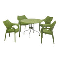 Green Patio Table with Four Chairs K835933