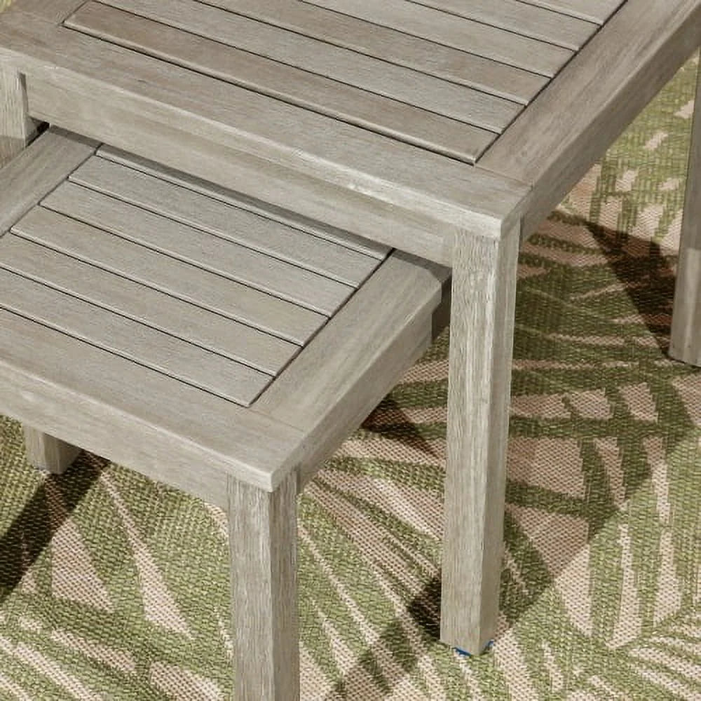 2-Piece Eucalyptus Nesting Table Set C147