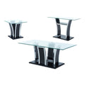 Black 3-Piece Metal Coffee Table Set G982