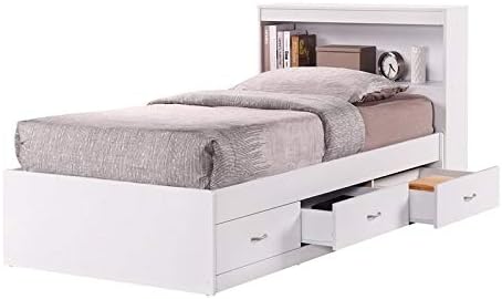 Twin Captain Storage Bed with 3 Drawers in Black G133