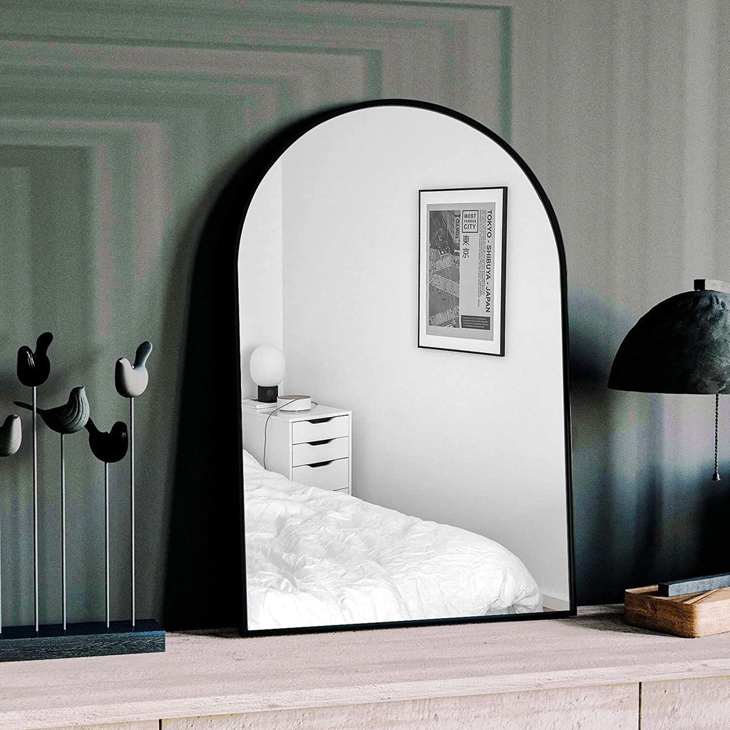 Wall Mounted Mirror, 20 x 30 Arch Gold J263