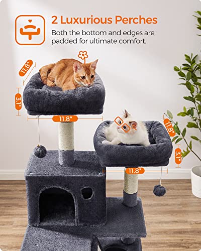 81.1-Inch Multi-Level Plush Cat Tree with Scratching Posts Z73819