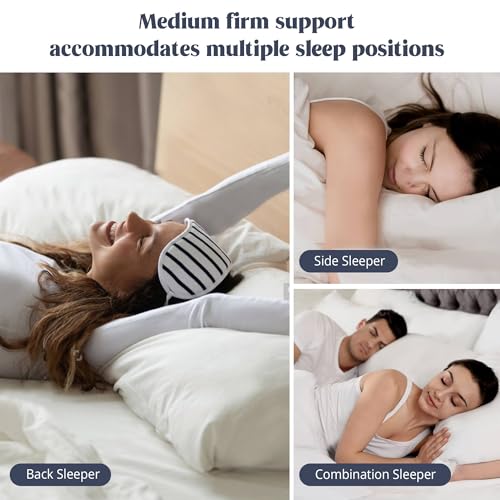Set of 2 King Size Goose Feathers and Down White Pillows with Cotton Cover J69593