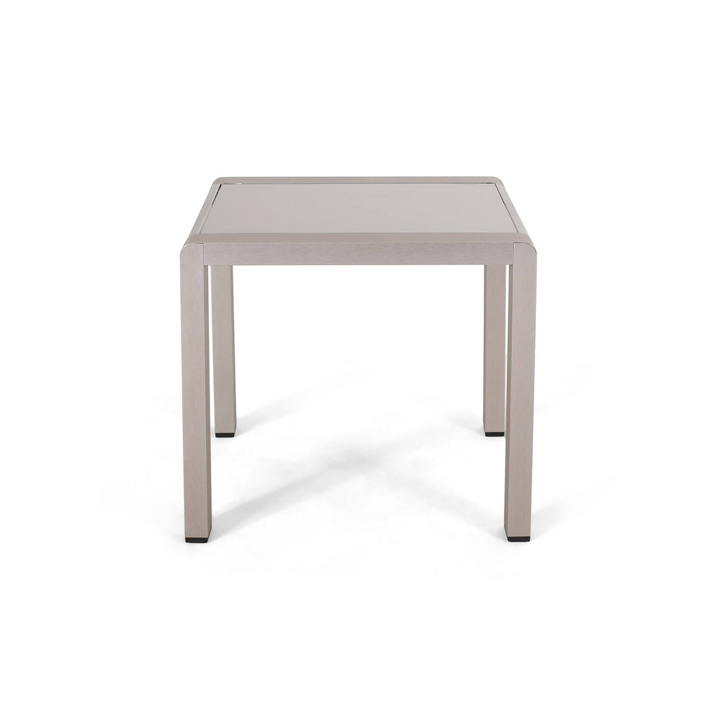 Gray Aluminum Patio Side Table D453