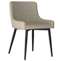 Beige Upholstered Side Chairs Set of 2 F873