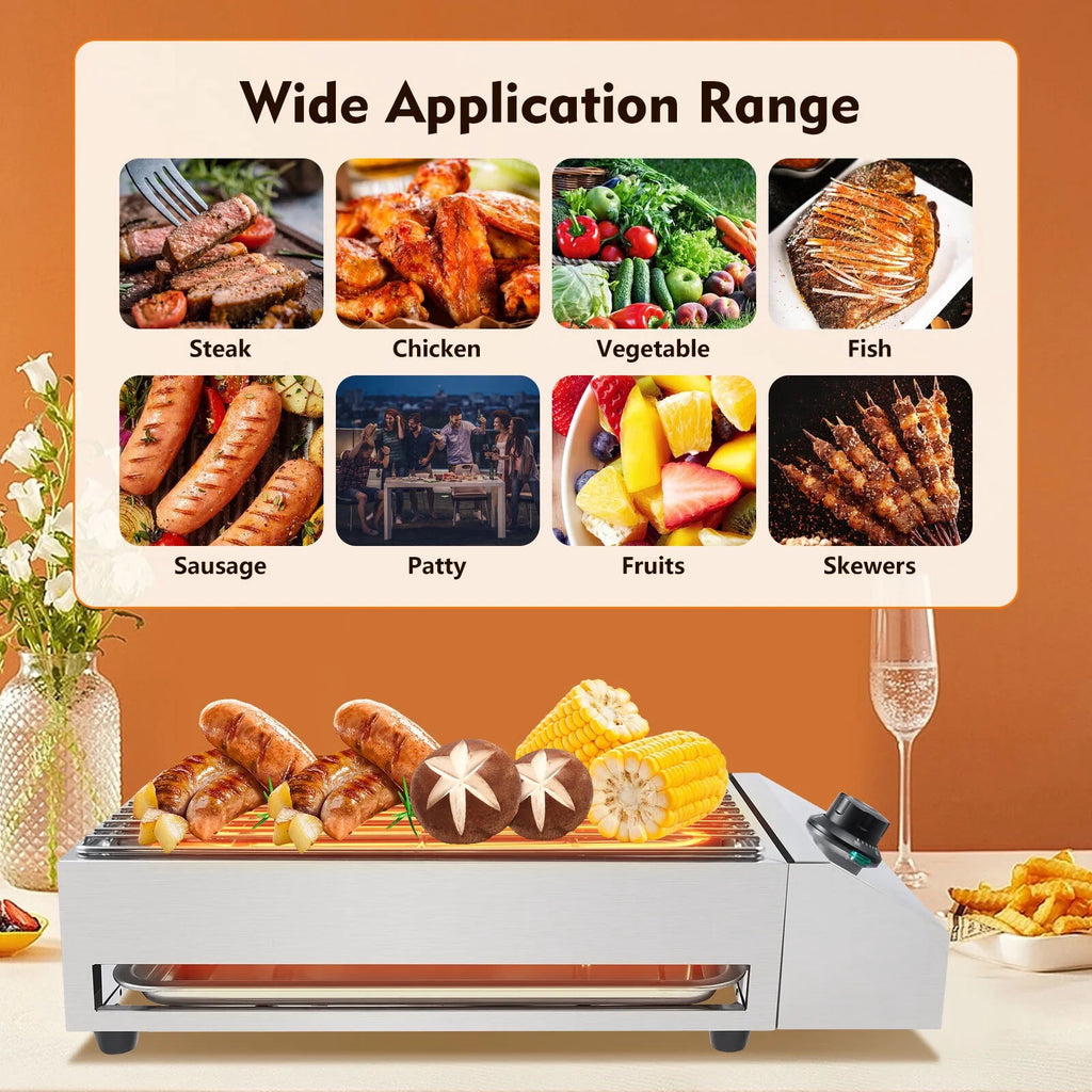 1800W Electric Grill Smokeless Barbecue Grill H347942