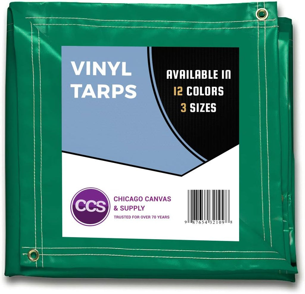 Heavy Duty Waterproof Vinyl Tarp Grey 10 by 12 Feet Pack of 2 O7771