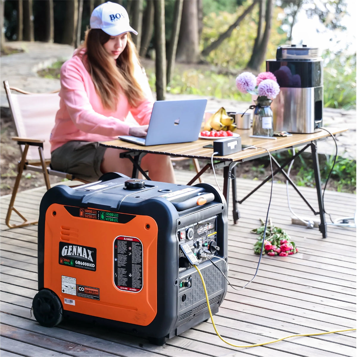 6000W Dual Fuel Quiet Portable Inverter Generator F286244