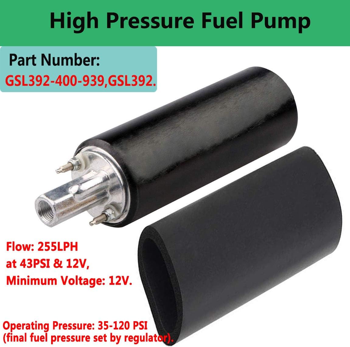 High Pressure Fuel Pump with Installation Kit, Pack of 2 U343