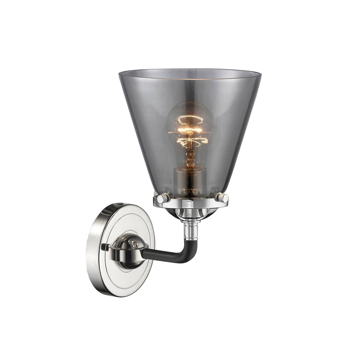 Black Antique Brass Small Cone 1 Light Sconce M7378