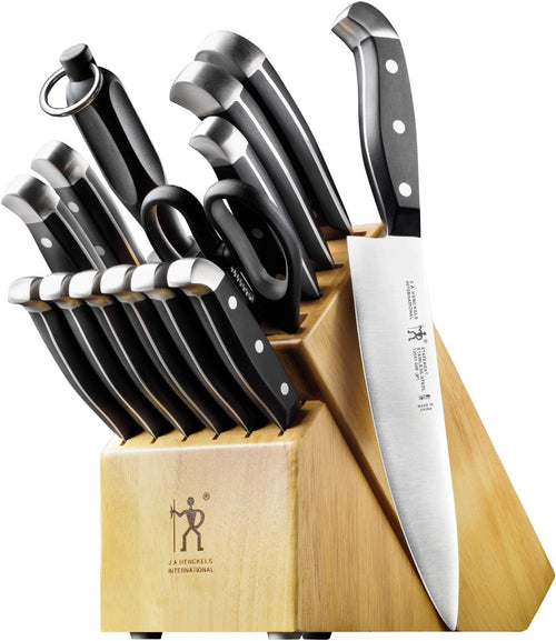 15-Piece Knife Set with Block and Knife Sharpener G11309