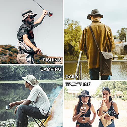 Outdoor Sun Hat with Neck Flap Wide Brim Fishing Hat T749845