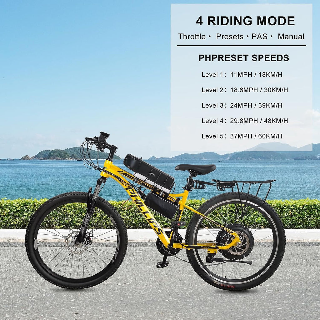 48V 1500W 26" Rear Wheel Electric Bike Conversion Kit O963805