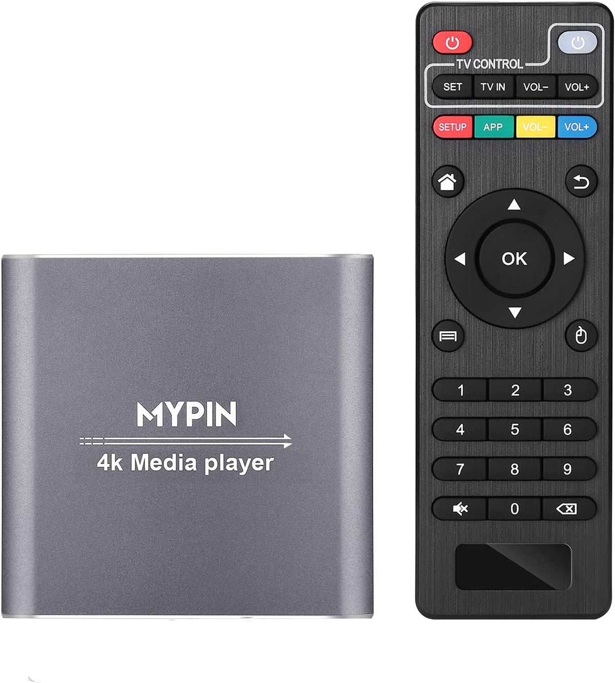 4K Media Player with Remote Control, HDMI, Black P12980