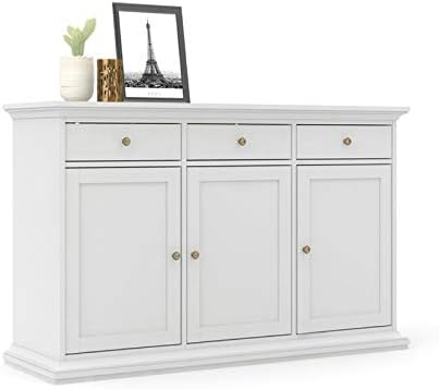 White 3 Door 3 Drawer Sideboard Cabinet L292