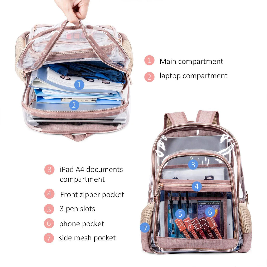 Clear Backpack Transparent Plastic Bookbags B984780