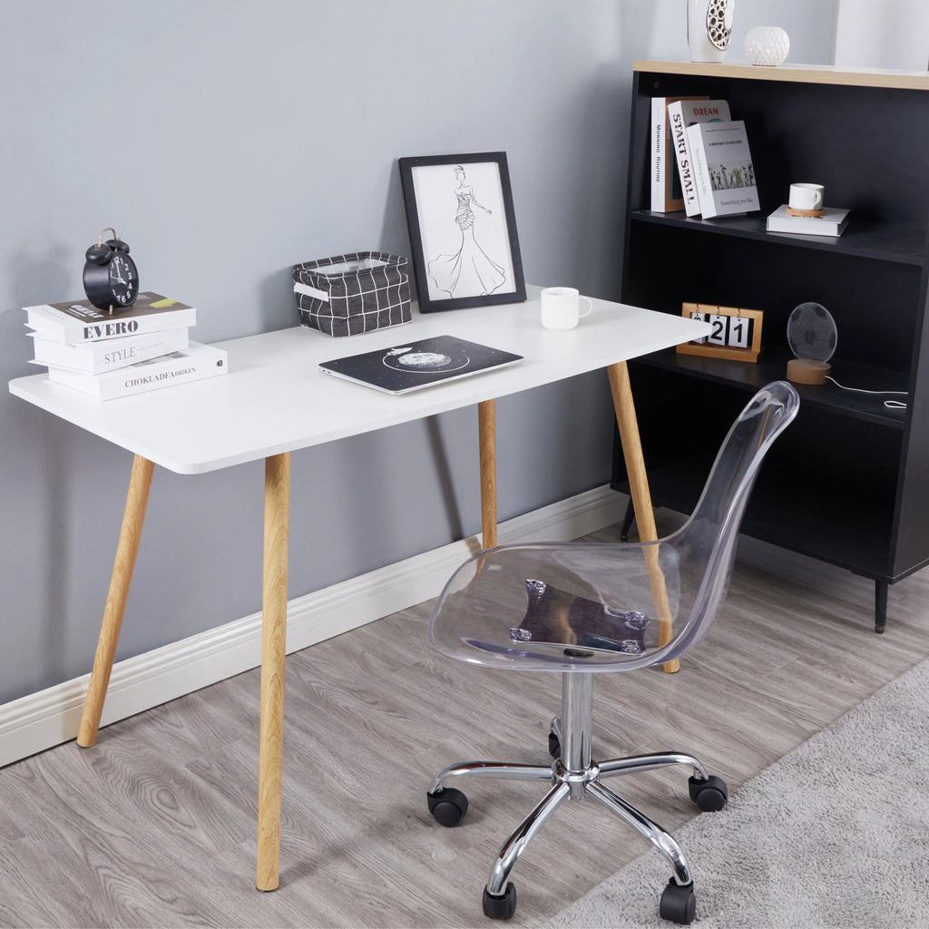 Black Acrylic Rolling Office Chair I910055