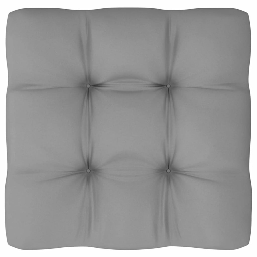 4 Piece Patio Lounge Set with Gray Cushion Pinewood Sectional Outdoor Furniture Set S616146