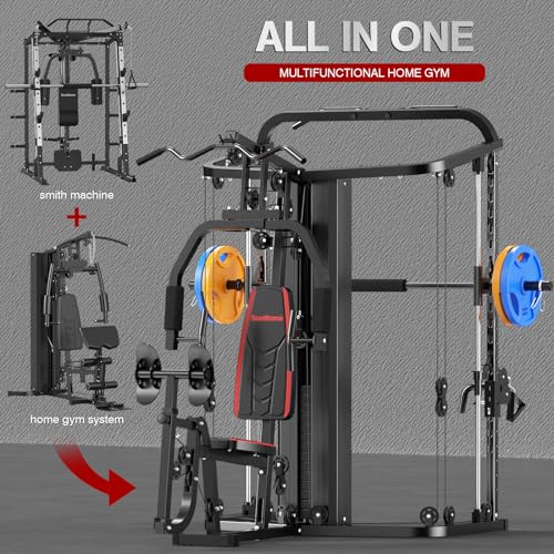 Multifunction Home Gym System Workout Station with 138LB Weight Stack V512