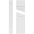 Two Equal Flat Panel PVC Pilaster with Standard Capital & Base (Pair) M176082