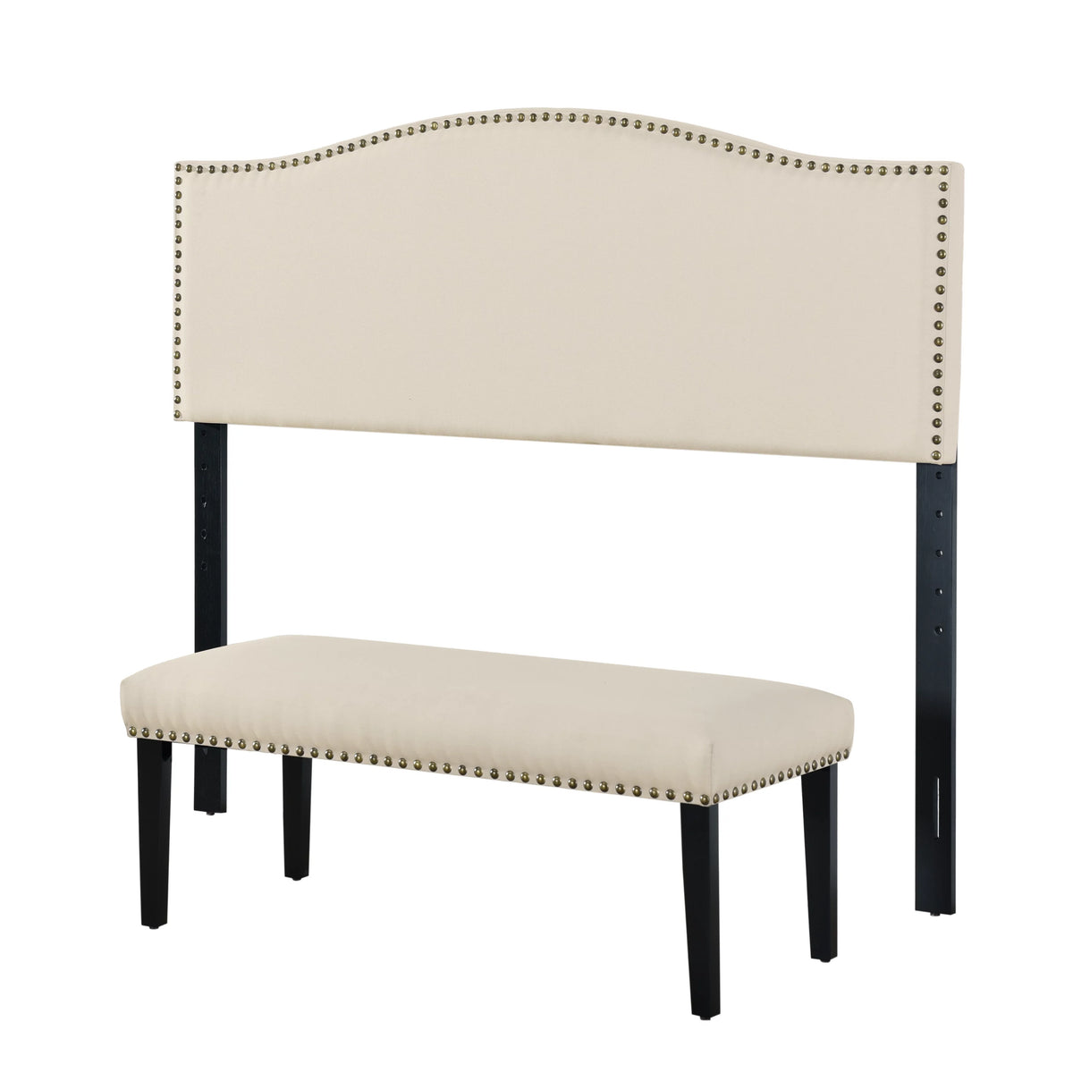 Linen Fabric Headboard and Bench Set H9018