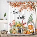 Fall Gnomes Fabric Shower Curtain Set with Hooks 72X 72 inch H641