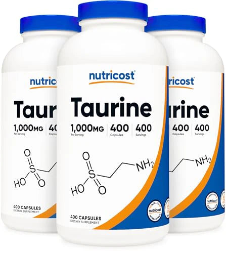 Taurine 1000mg 400 Capsules 3 Bottles P35026