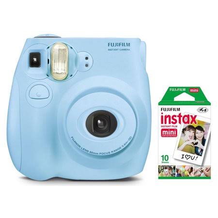 Light Blue Instax Mini 7S Instant Camera with 10-Pack Film W1031