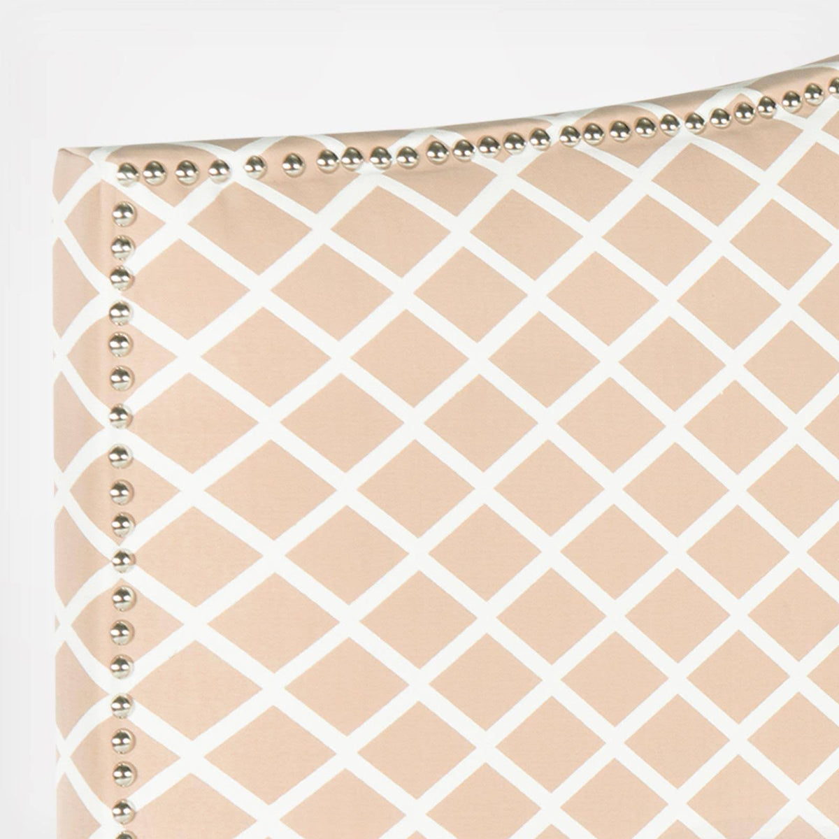 Peach Pink White King Headboard N485912
