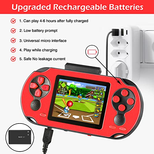 Blue Handheld Game with 230 Preloaded Games C8017