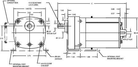 AC Gearmotor, 95 RPM, 115V Z985