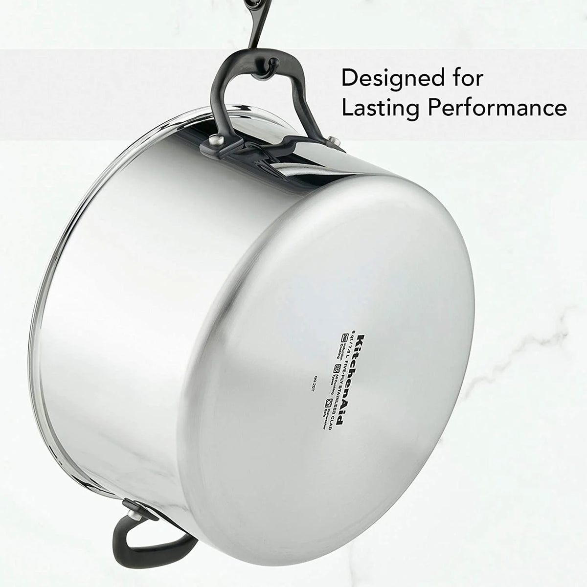 5-Ply Clad Stainless Steel Stock Pot with Lid, 8 Quart G875
