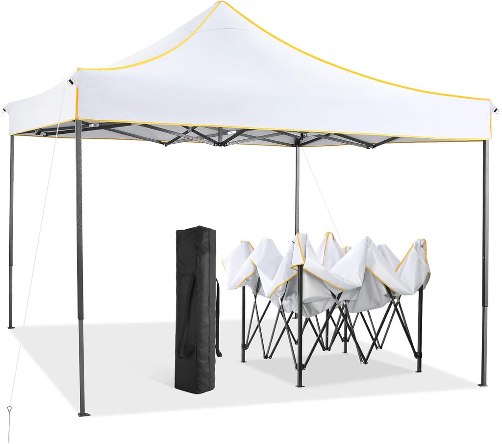 Pop Up Canopy Tent 10x10 Waterproof Portable Folding with Carry Bag (Black) U5219