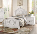 White Full Panel Bed Nightstands 3pc Bedroom Set Y438371