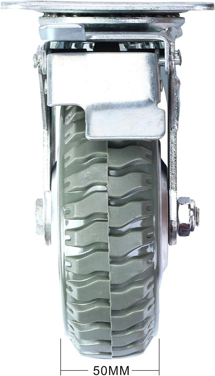 6 Inch Rubber Swivel Caster Wheels 4PCS J259021