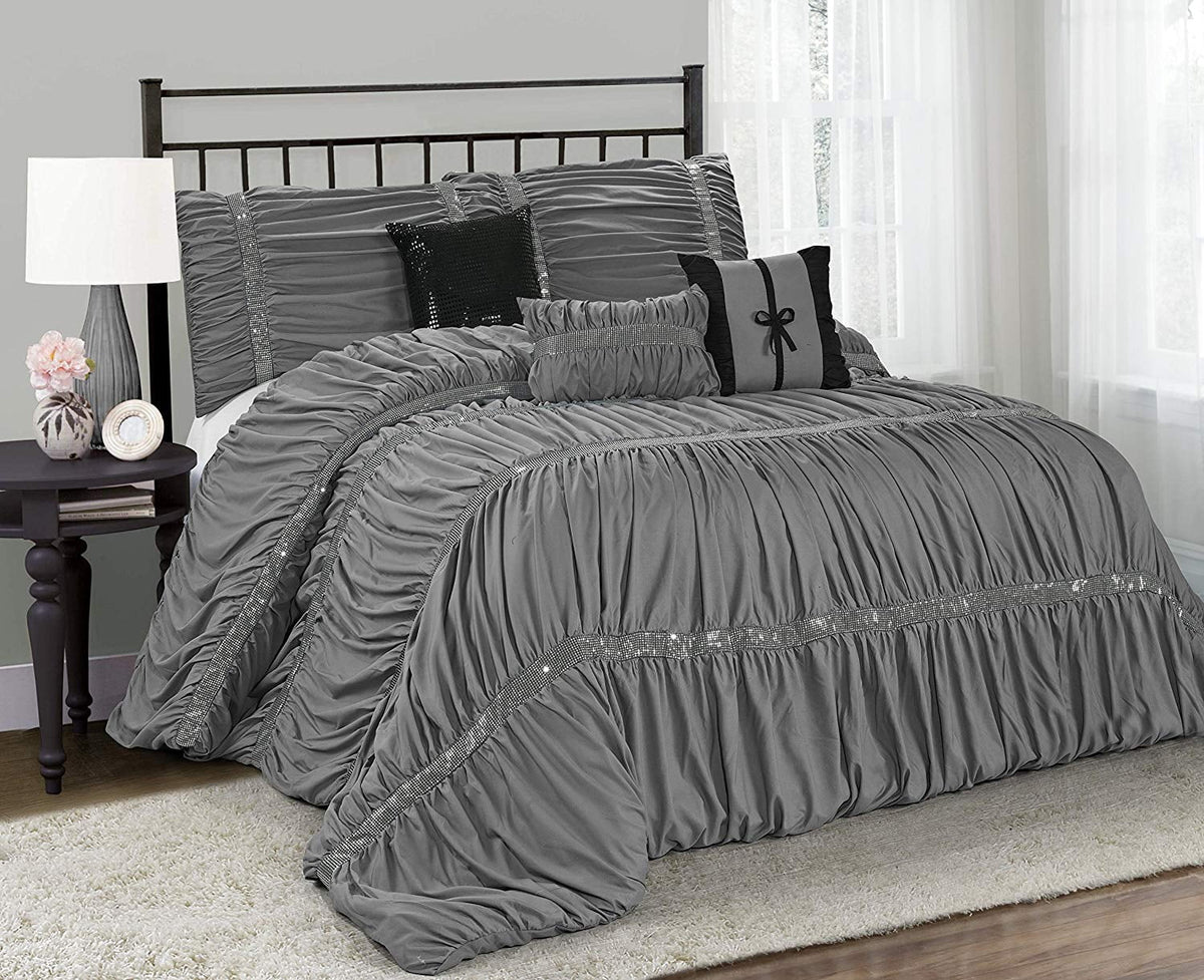 250 Thread Count 7 Piece Queen Comforter Set U149