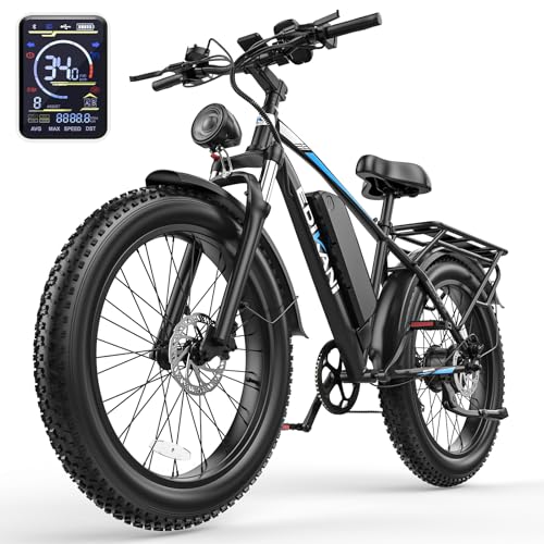 26" Electric Bike, 90 Miles, 34MPH, Peak 1500W, Fat Tire, 48V 864WH Removable Battery, Brake Light T577304