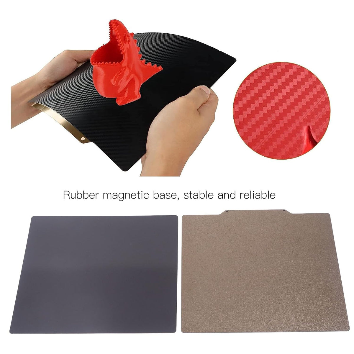 300x300MM 3D Printer Build Plate Smooth Carbon Fiber PET Textured PEI Spring Steel Sheet N604671