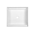 32 in. x 32 in. Single Threshold Center Drain Shower Pan in White O396545