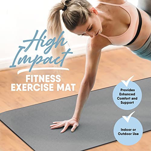Extra Thick Skid Resistant Yoga Mat with Carrying Strap I2386