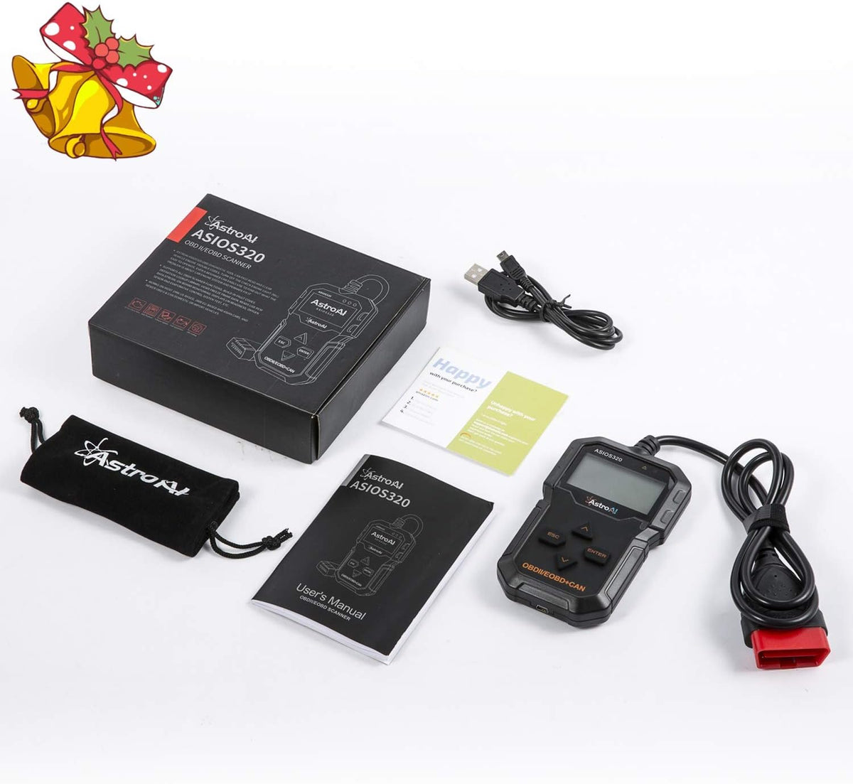 Black OBD2 Scanner Car Diagnostic Tool P26429