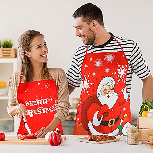 Christmas Apron, 3PCS Adjustable Kitchen Cooking Aprons I29743