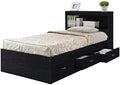 Twin Captain Storage Bed with 3 Drawers in Black G133