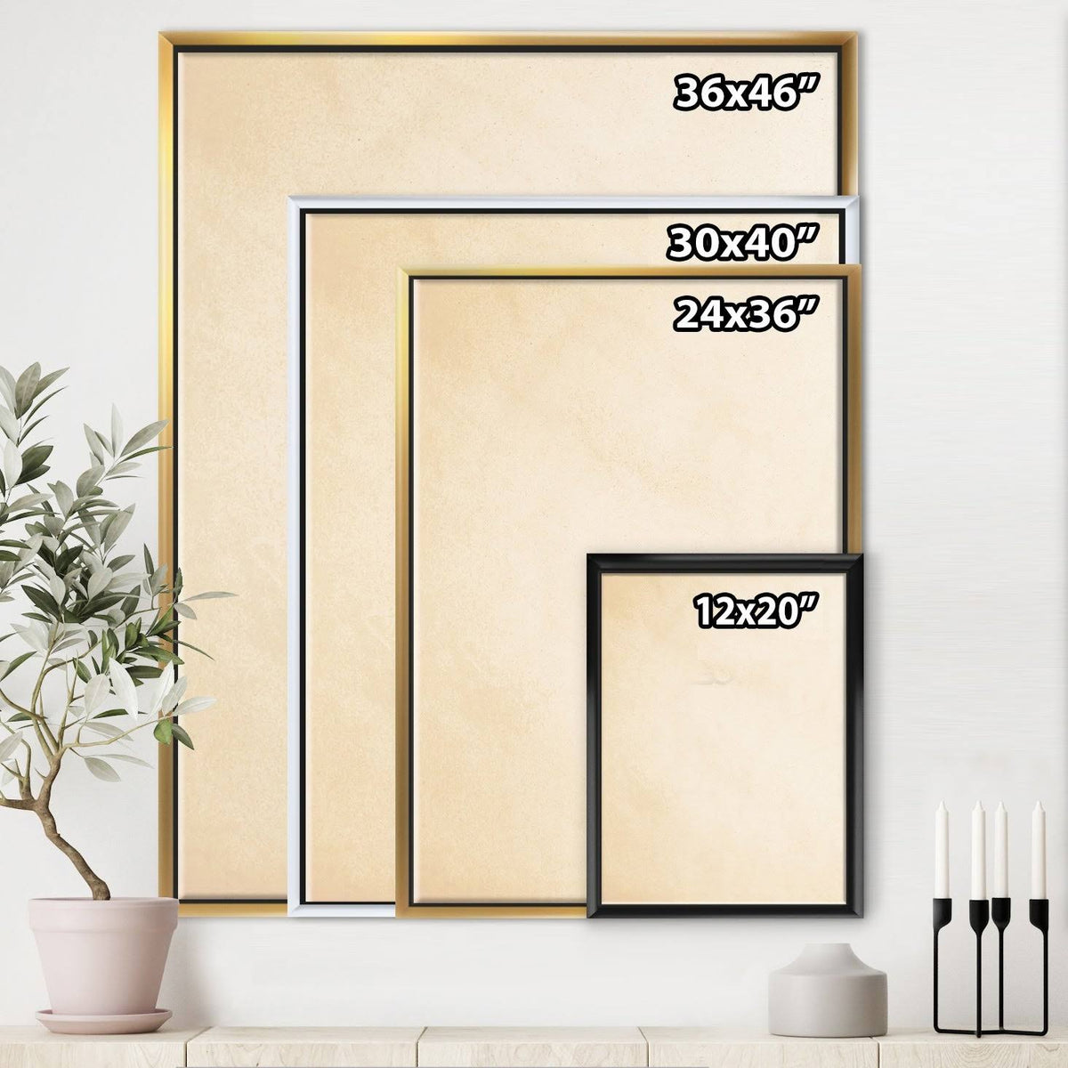 Black Framed Canvas A76288
