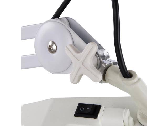 5X Magnification Rolling Floor Stand Magnifying Magnifier LED Lamp Square Salon Equipment V519